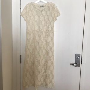 Zara Trafaluc Semi-Sheer Lace Long Tunic/Dress
